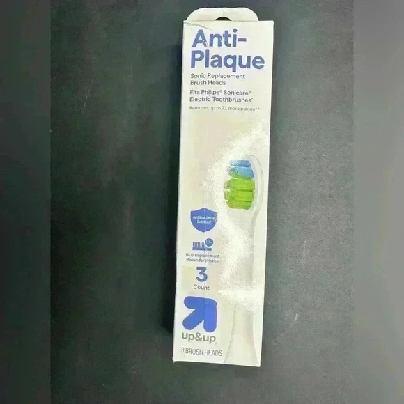 Up&UP, Anti-Plaque Pro Sonic Brush Heads.  3 Heads Bristles - Picture 1 of 5